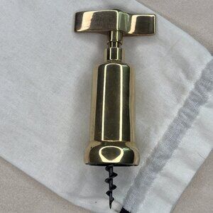 Vintage Italian Brass Corkscrew: Retro Wine Opener